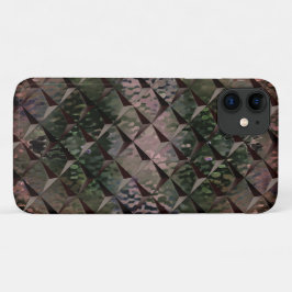 Capa Para iPhone 11 Misturar quadrados 3D com vidro martelado de fundo