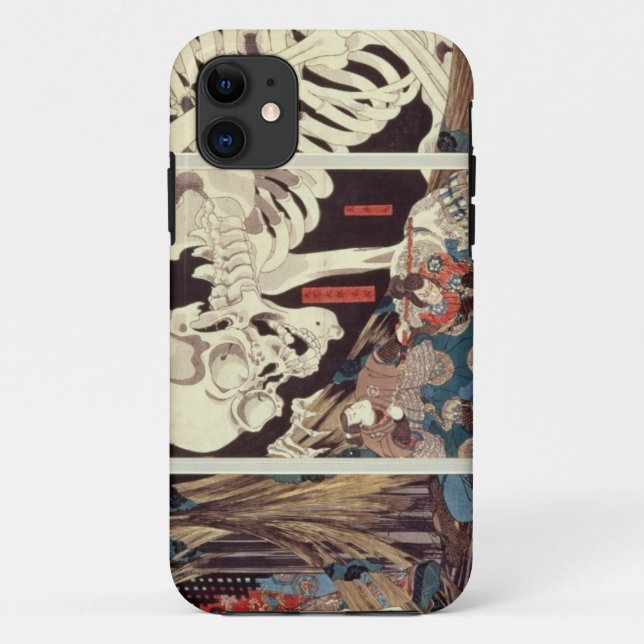 Capa Para iPhone 11 Mitsukini que provoca o espectro de esqueleto, (Verso)