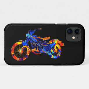 CAPA PARA iPhone 11 MIX NEON PINT DE MOTOCICLO COLORIDO