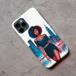 Capa Para iPhone 11 Moça africana na moda afro-afro de moda