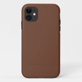 Capa Para iPhone 11 Mocha Brown Solid Color | Clássico | Elegante