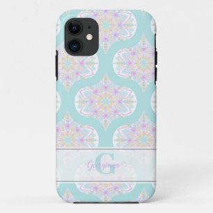 Capa Para iPhone 11 Mod de Médio de Mandala Floral do Arco-Íris de Pas
