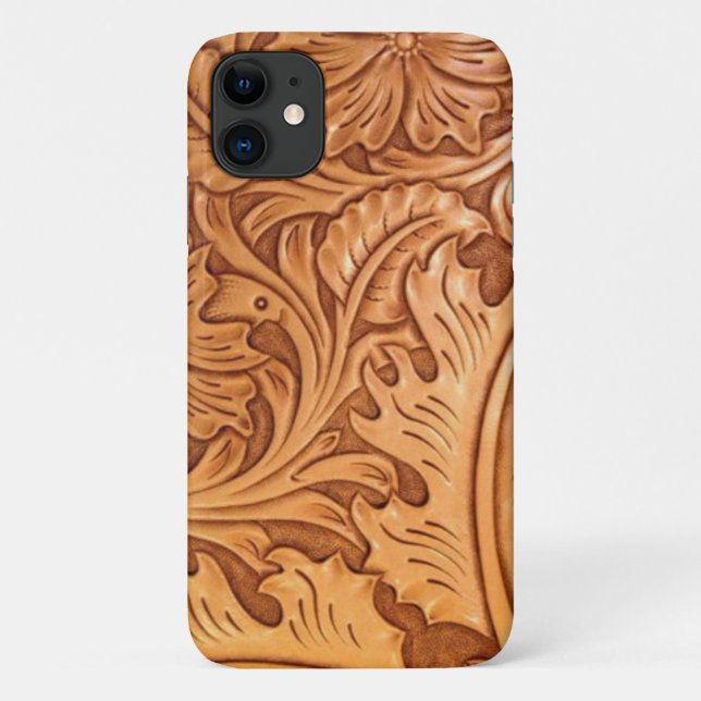Capa Para iPhone 11 Moda russa de caubói marrom (Verso)