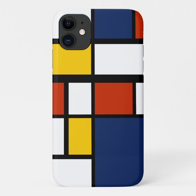 Capa Para iPhone 11 modelo bauhaus pintura de arte geométrica abstrato (Verso)