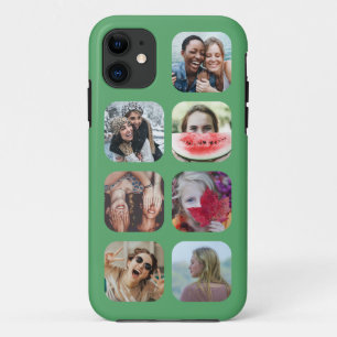 Capa Para iPhone 11 modelo de Colagem de Fotografias verde-moderno 7
