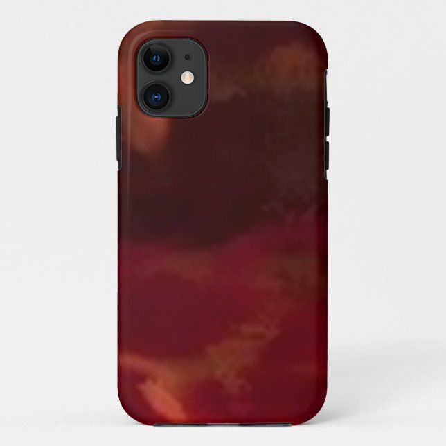 Capa Para iPhone 11 Modern red-burgundy patter_iphone5 (Verso)