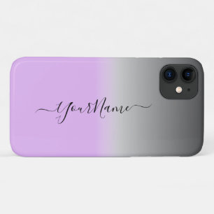 Capa Para iPhone 11 moderna família de cinzas lilás personalizada