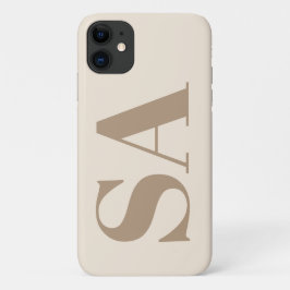 Capa Para iPhone 11 Moderno Case-Mate Antigo Branco com Monograma