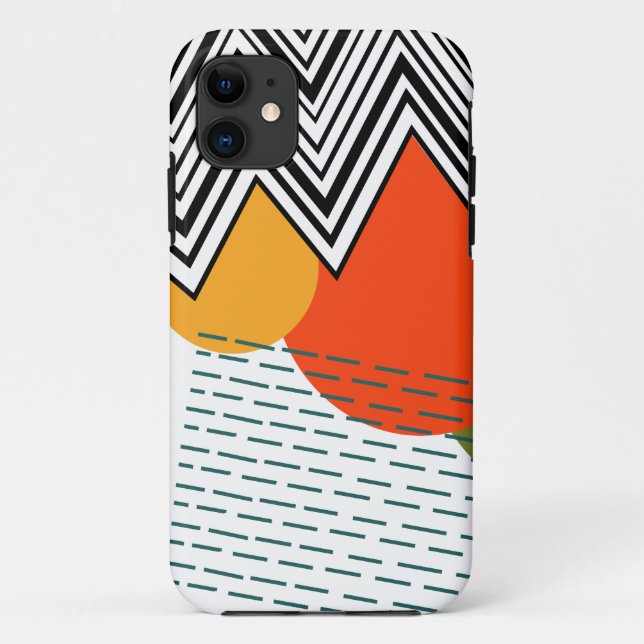 Capa Para iPhone 11 Moderno do Médio do século abstrato (Verso)