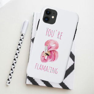 Capa Para iPhone 11 Moderno Você É Flagrante Beleza Rosa Flamingo