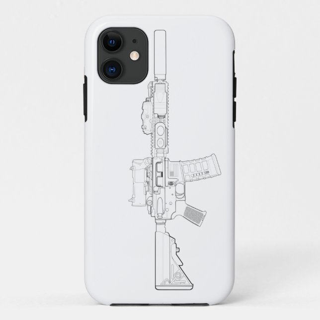 Capa Para iPhone 11 Modificação 0 de CQBR MK18 (Verso)