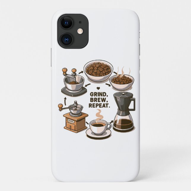 Capa Para iPhone 11 Moer Preparar Repetir (Verso)