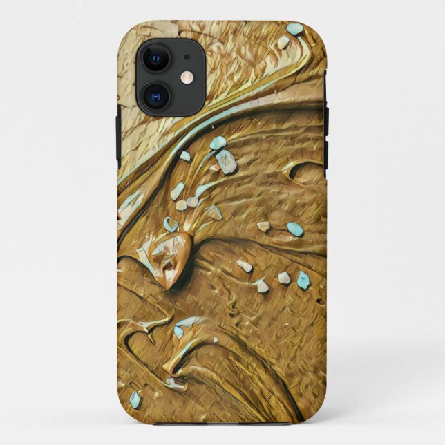 Capa Para iPhone 11 Molas de sorvete de chocolate derretidas (Verso)