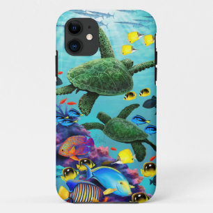 Capa Para iPhone 11 Molokini Cove Peixes Tropicais do Mar Havaí