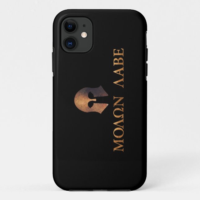 Capa Para iPhone 11 Molon Labe (vindo e o obtenha) (Verso)