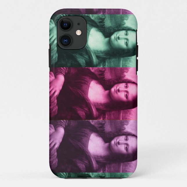 Capa Para iPhone 11 Mona Lisa Green Pink Purple (Verso)