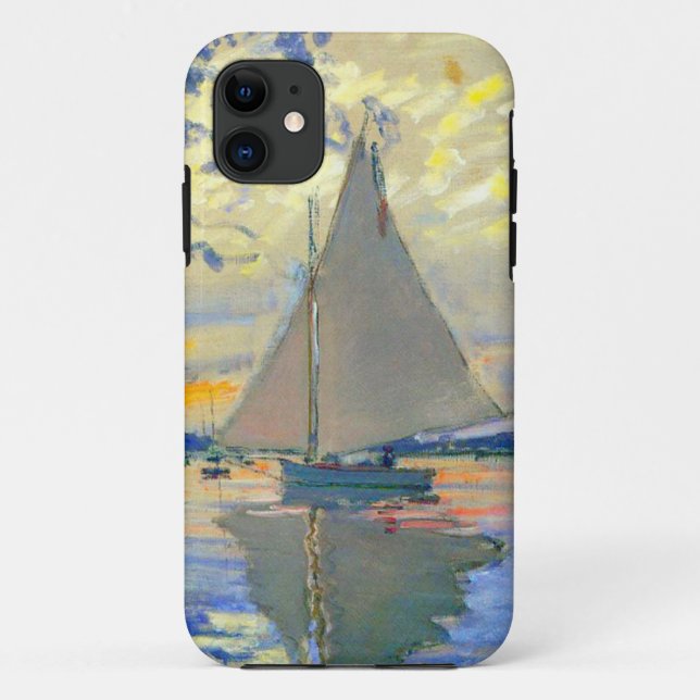 Capa Para iPhone 11 Monet Sailboat no Le Petit-Gennevilliers (Verso)