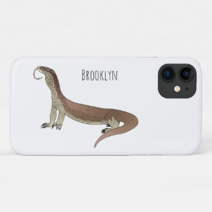 Capa Para iPhone 11 Monitor de desenho de lagarto