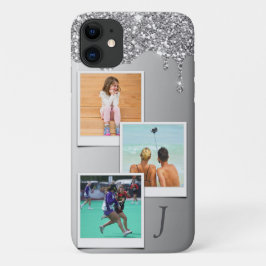 Capa Para iPhone 11 Monograma 3 Modelo de Fotografia Discagem de Silve