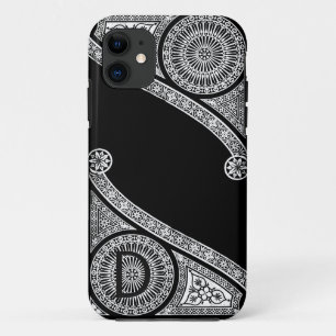 Capa Para iPhone 11 Monograma branco preto do ARQUITETO