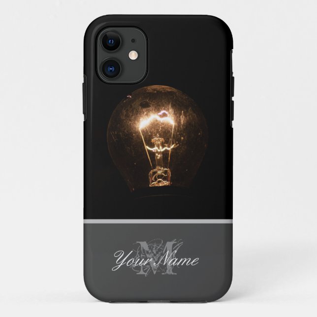 Capa Para iPhone 11 Monograma com lâmpada retrorreflectora! (Verso)