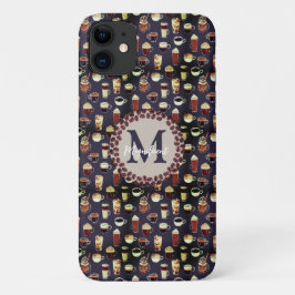 Capa Para iPhone 11 Monograma de café