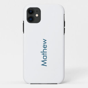 Capa Para iPhone 11 monograma de letra inicial simples adicione seu no
