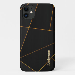 Capa Para iPhone 11 Monograma de Linha Retro Moderno Elegante