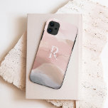 Capa Para iPhone 11 Monograma do Nome Personalizado de Aquarela do Abs<br><div class="desc">Adicione uma aparência de na moda ao seu telefone com nosso design de aquarela de abstrato moderno e na moda com um nome e monograma personalizados simples. Arte original de Moodthology Papery.</div>