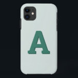 Capa Para iPhone 11 Monograma inicial<br><div class="desc">Monograma de retro,  capa de telefone moderna inicial. Todas as cores podem ser personalizadas.</div>