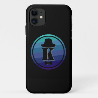 Capa Para iPhone 11 Monograma Inicial De Omã Azul Para Homens