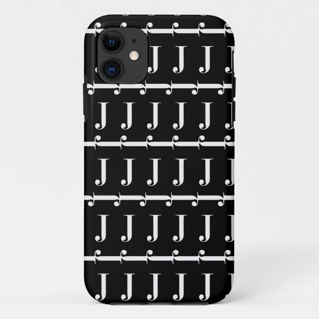 Capa Para iPhone 11 Monograma - Letra Inicial J (Verso)