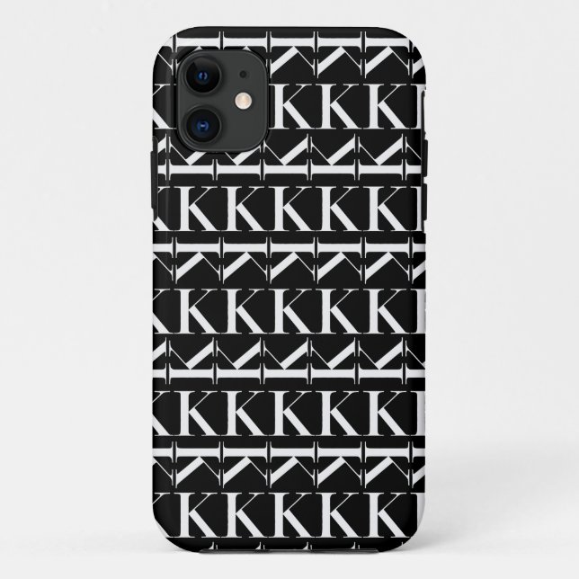 Capa Para iPhone 11 Monograma - Letra inicial K (Verso)
