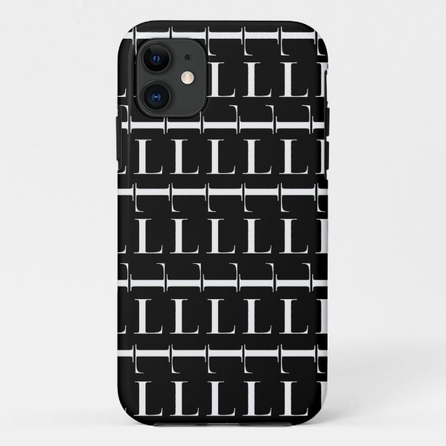 Capa Para iPhone 11 Monograma - Letra inicial L (Verso)