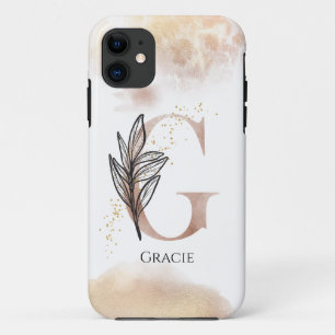 Capa Para iPhone 11 Monograma - Letra Moderna Inicial G Boho Personali