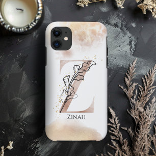 Capa Para iPhone 11 Monograma - Letra Moderna Inicial Z Boho Personali