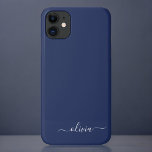 Capa Para iPhone 11 Monograma marinho Azul e Branco Moderno<br><div class="desc">Apresentando nossa Coleção de Monogramas Modernos Azul e Branco: Eleve sua decoração caseira com nossa sofisticada coleção com um esquema de cores azul e branco do marinho contemporâneo. Cada peça é trabalhada meticulosamente para exudir elegância e estilo, perfeito para adicionar um toque de talento moderno a qualquer sala. Quer você...</div>