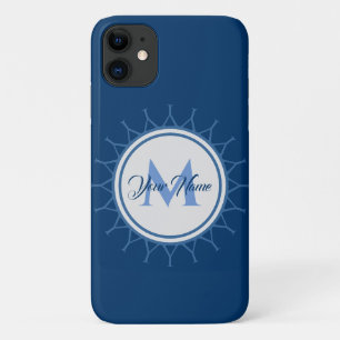 Capa Para iPhone 11 Monograma marinho intenso!