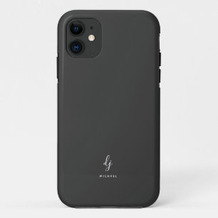 Capa Para iPhone 11 Monograma Minimalista com Nome