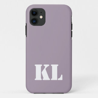 Capa Para iPhone 11 Monograma Mínimo de Cor Sólida rosa Quartz