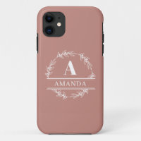 Monograma Personalizado de bonito Caminho Rosa