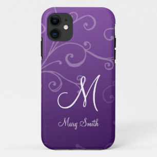 Capa Para iPhone 11 Monograma Personalizado Na moda