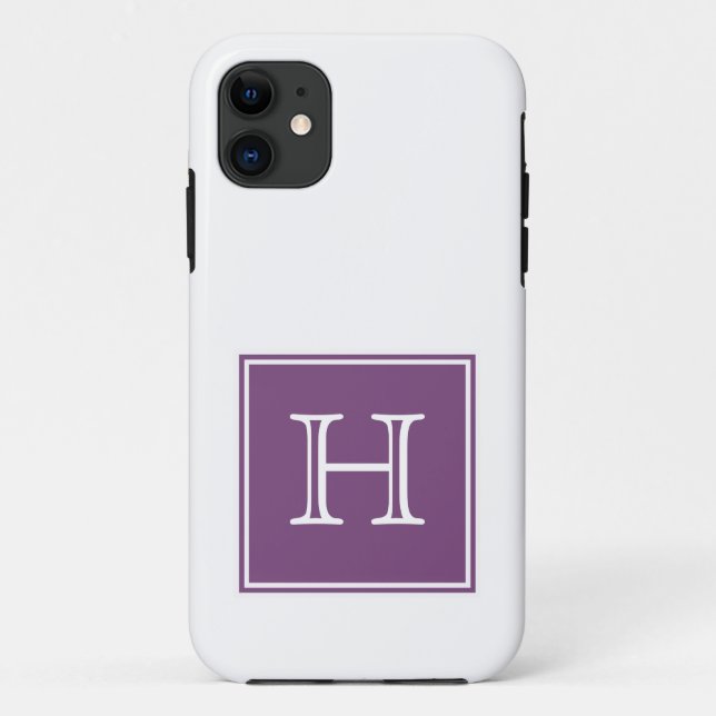 Capa Para iPhone 11 Monograma Púrpura (Verso)