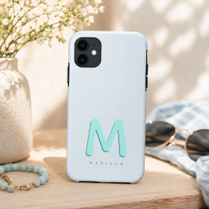 Capa Para iPhone 11 Monograma X 11 12 13 de Nome Personalizado Moderno