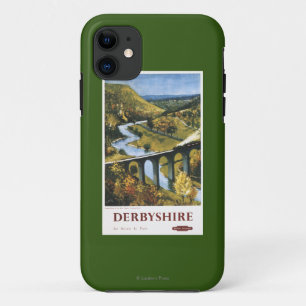 Capa Para iPhone 11 Monsal Dale, trem e viaduto British Rail