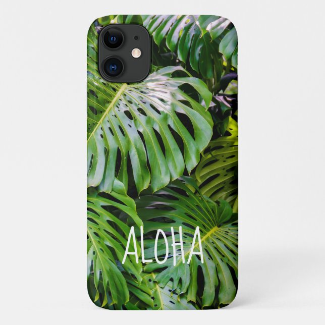Capa Para iPhone 11 Monstera Leaves, Limahuli Gardens, Kauai, Havaí (Verso)