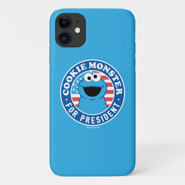 Capa Para iPhone 11 Monstro de Biscoitos para Presidente (Verso)