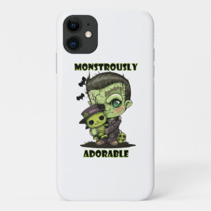 Capa Para iPhone 11 Monstro de Frankenstein Fofo com pelúcia