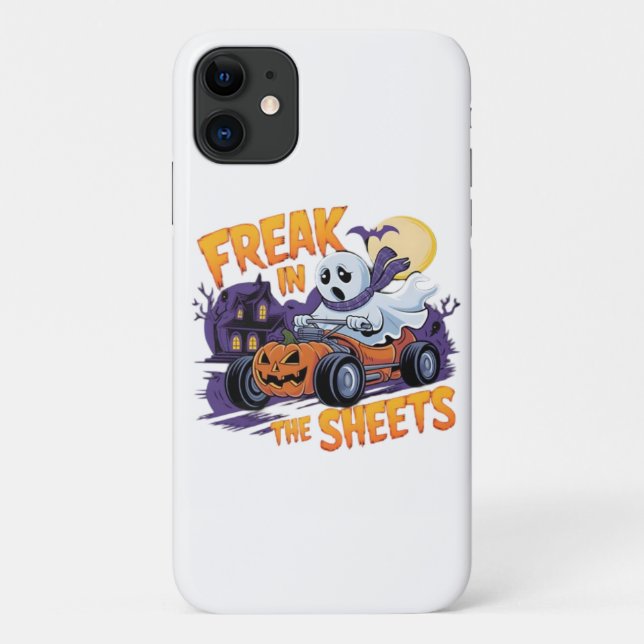 CAPA PARA iPhone 11 MONSTRO DE HALLOWEEN NA LENÇOL (Verso)