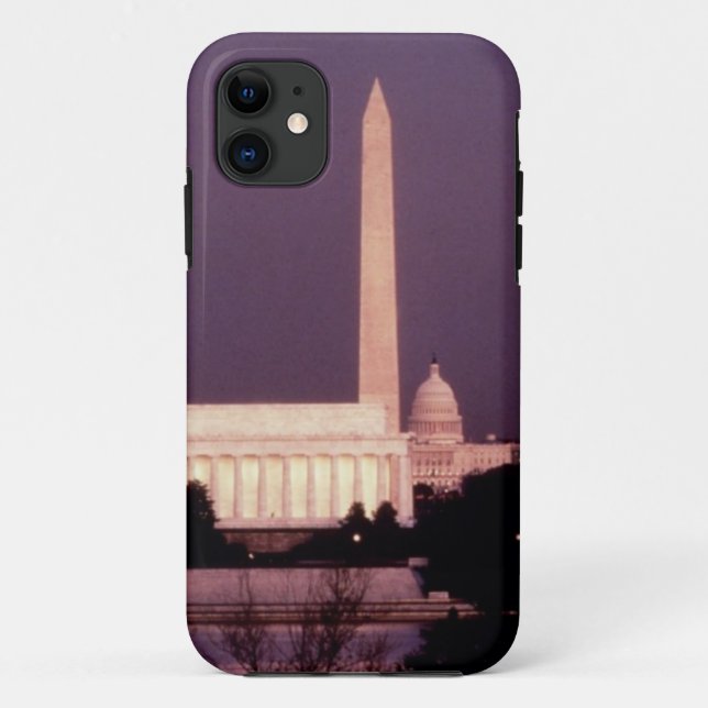 Capa Para iPhone 11 Monumento de Washington, o Capitólio e Jefferson (Verso)